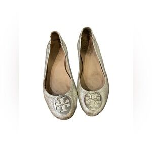 Tory Burch gold flats size 10